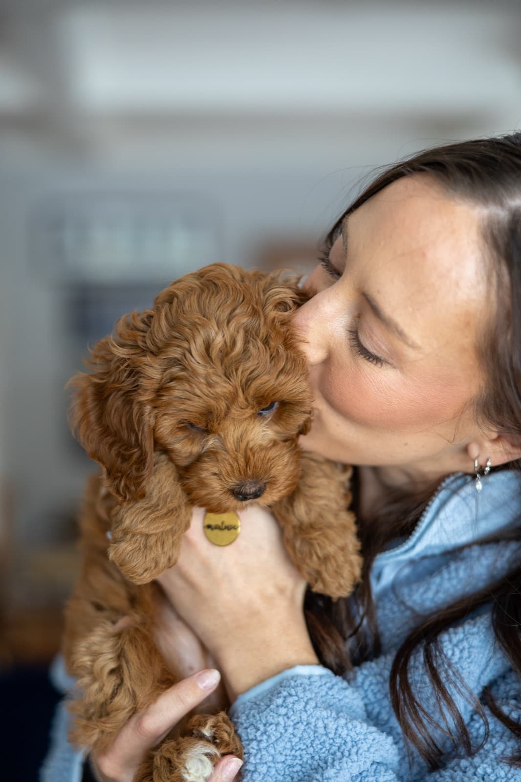 Rebecca and Marlowe sharing a moment